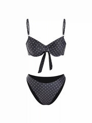 Sweetheart Polka Dot Underwire Cheeky Bikini Set