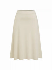 Mock Neck Ruched Asymmetrical Hem Top & Mid Rise A-line Maxi Skirt Set Curve & Plus
