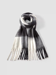 PLAID TASSEL SCARF