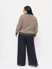 Stretch Denim High Rise Wide Leg Jeans Curve & Plus