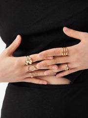 5PCS FLOW WRAP RING SET