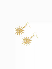 SUN PATTERN DROP EARRINGS