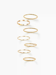 7PCS METALLIC RING