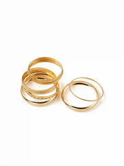12PCS TEXTURED BANGLE BRACELET SET
