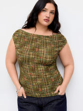 Floral Off-shoulder Ruched Blouse Curve & Plus