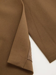 Wool-blend Notched Collar Metal Detail Blazer