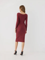 Thermal Cotton-blend Ruched Midi Dress