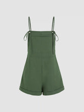 Knotted Pocket Wide Leg Romper
