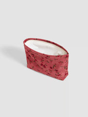 Corduroy Floral Makeup Bag