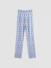Blue Retro Pattern Trousers