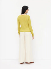 Knit V-neck Long Sleeve Button Cardigan
