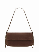 FAUX SUEDE SHOULDER BAG