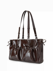 BOWKNOT PLEATED SHOULDER BAG