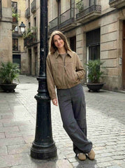 Cider Denim Low Rise Drawstring Wide Leg Cargo Jeans