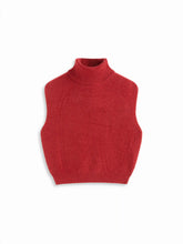 Knit High Neck Solid Vest