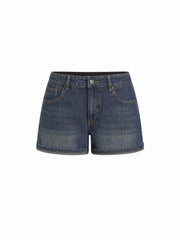 Denim Low Rise Shorts