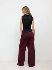 Belted Mid Rise Cropped Trouser