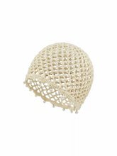 FAUX PEARL KNITTED HAT