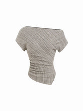 Cotton-blend Asymmetrical Neck Top