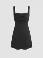 Ruched Square Neck Mini Dress