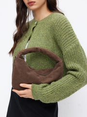 FAUX SUEDE HANDBAG