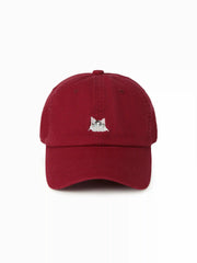 CAT EMBROIDERED BASEBALL CAP