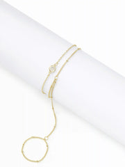 RHINESTONE HAND CHAIN BRACELET
