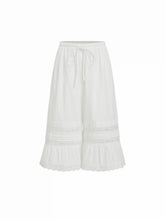 Cotton Lace Drawstring Broderie Anglaise Bermuda Bloomer Shorts