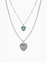 LAYERED HEART PENDANT CHAIN NECKLACE