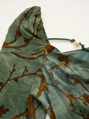 Jacquard Floral Sweetheart Bell Sleeve Mini Dress