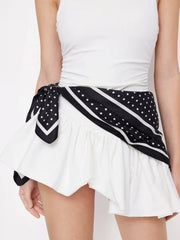 POLKA DOT SQUARE HEADSCARF