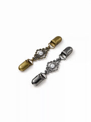 2 PCS FAUX PEARL KNOT SWEATER CLIP