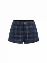 Cotton-blend Tartan Low Rise Micro Shorts