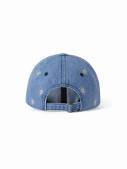 FLOWER EMBROIDERED BASEBALL CAP