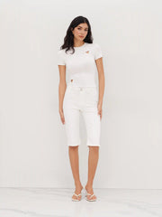 Round Neckline Heart Cut Out Top