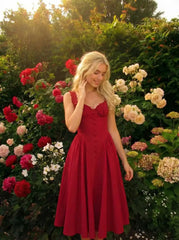 Cotton-blend Sculptural U-neckline Ruffled Lace Up Flared Maxi Dress