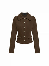 Collar Long Sleeve Metal Button Coat