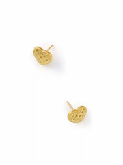 TEXTURED HEART STUD EARRINGS