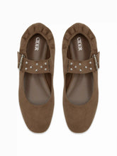 ADJUSTABLE STRAP FAUX SUEDE FLATS