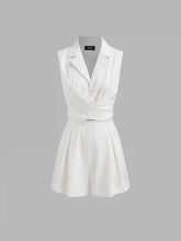 Collar Bowknot Criss Cross Romper