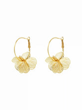 FLOWER HOOP EARRINGS