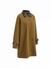 Cotton Collar Split Buckle Sleeve Oversized Trench Coat