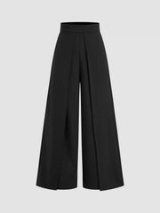 High Rise Cropped Wide Leg Trousers