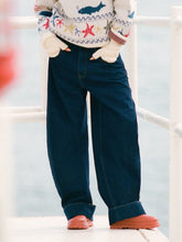 Cider Denim Low Rise Roll Hem Barrel-leg Jeans