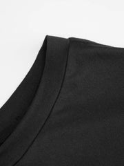 Asymmetrical Neck Drawstring Romper Curve & Plus