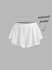 Low Rise Solid Pocket Active Skort