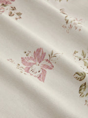 Cotton-blend Mid Rise Floral Cargo Wide Leg Pants