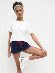 Cotton-blend Round Neckline Easy Tee