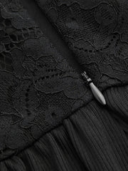 V-neck Lace Wide Leg Jumpsuit