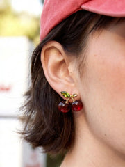 CHERRY STUD EARRINGS